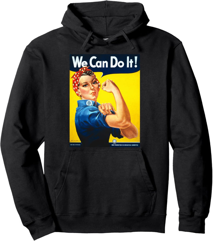 Weinleseplakat - Rosie die Nietmaschine Pullover Hoodie