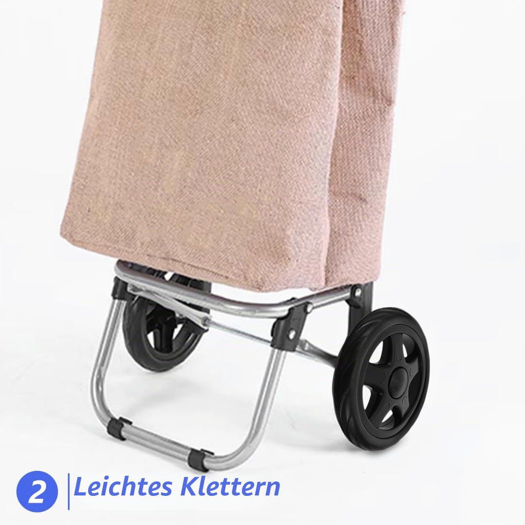 Ciieeo 2 Stück Ersatzräder für Klappbaren Einkaufstrolley Schwarze Kunststoffrollen Treppenfreundlic
