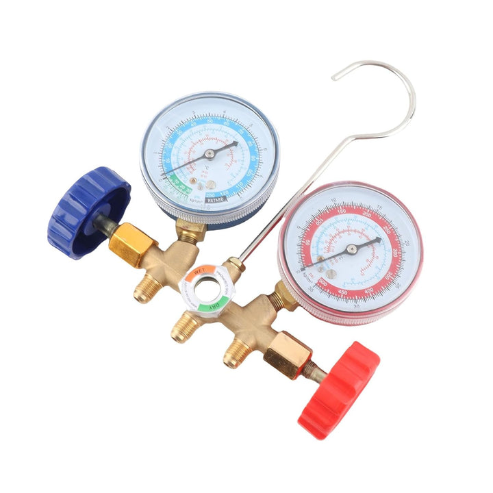 KIMISS Kältemittel Klimatisierung Werkzeuge AC Diagnose Manometer Set mit Schlauch und Haken