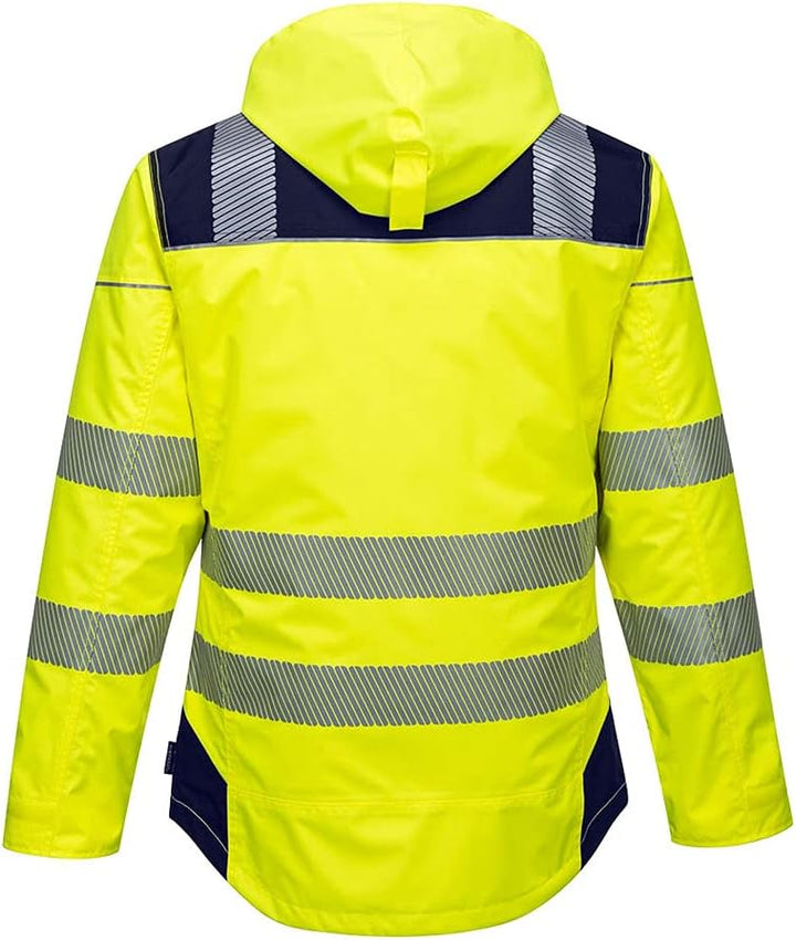 Portwest PW3 T400YNRXL Warnschutz-Winterjacke, hochsichtbar, Gelb/Dunkelmarineblau, Grösse XL XL Gel