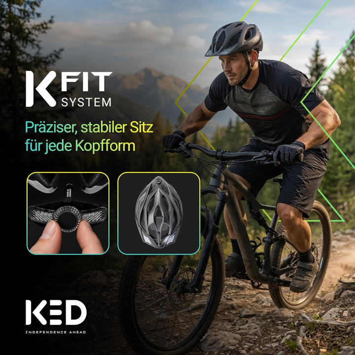 KED MTB Fahrradhelm SPIRI II Trend, schwarz L (55-61cm), L (55-61cm)