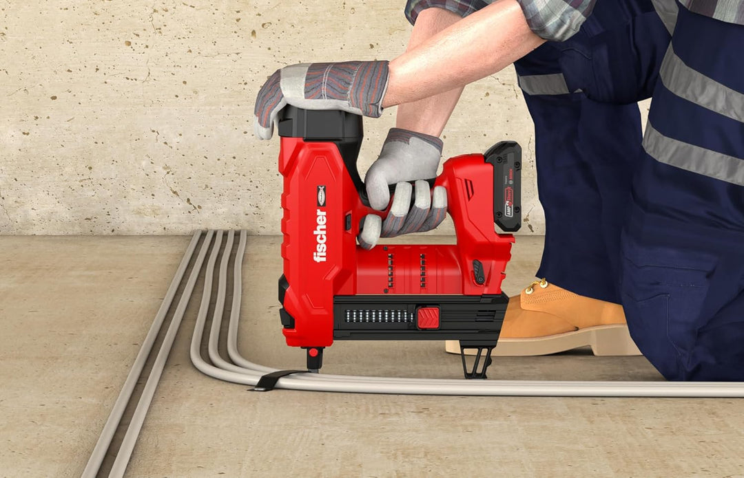 fischer Akku-Beton-Nagler FXC 85 Set, gasfreies Setzgerät, AMPShare Alliance, mit Tiefeneinstellung,