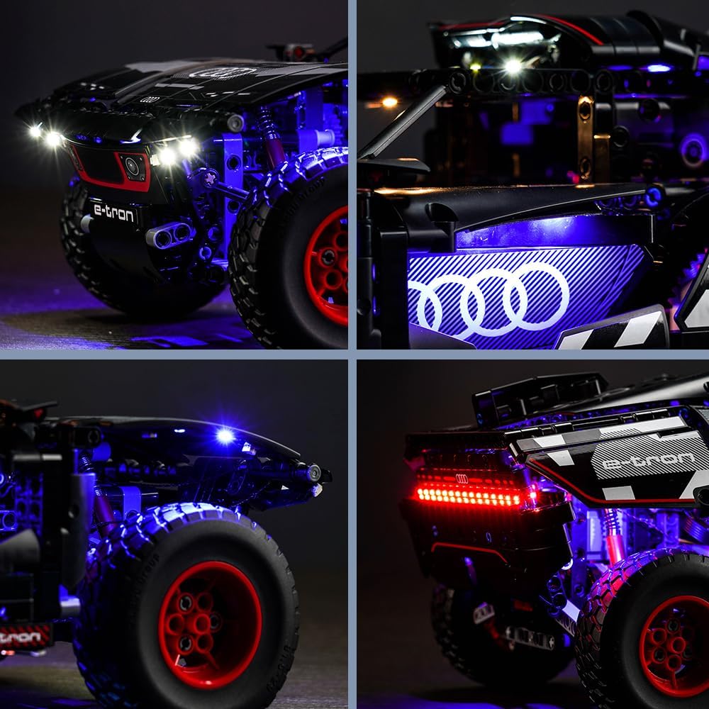 Led Licht Set für Lego 42160 Audi RS Q e-tron (Kein Lego-Modell), Dekorationsbeleuchtungsset Kompati