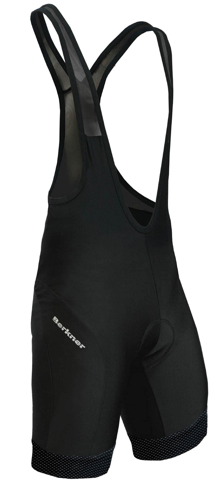 Berkner - Derek-Plus, Trägerhose, Radlerhose mit Trägern und Gel - Sitzpolster Schwarz - Schwarz 3XL