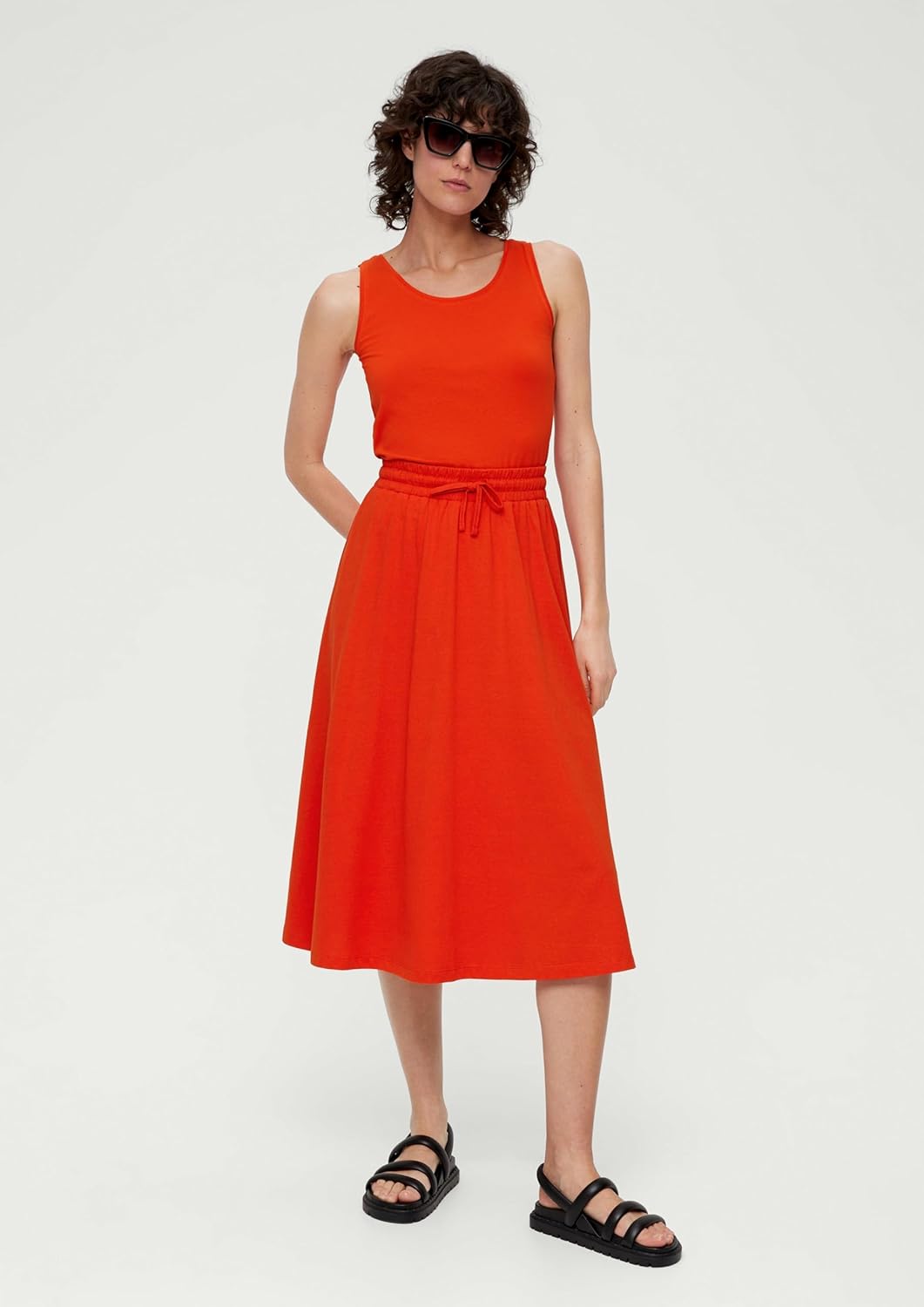 s.Oliver Damen Midi Rock 34 Orange 2550, 34 Orange 2550