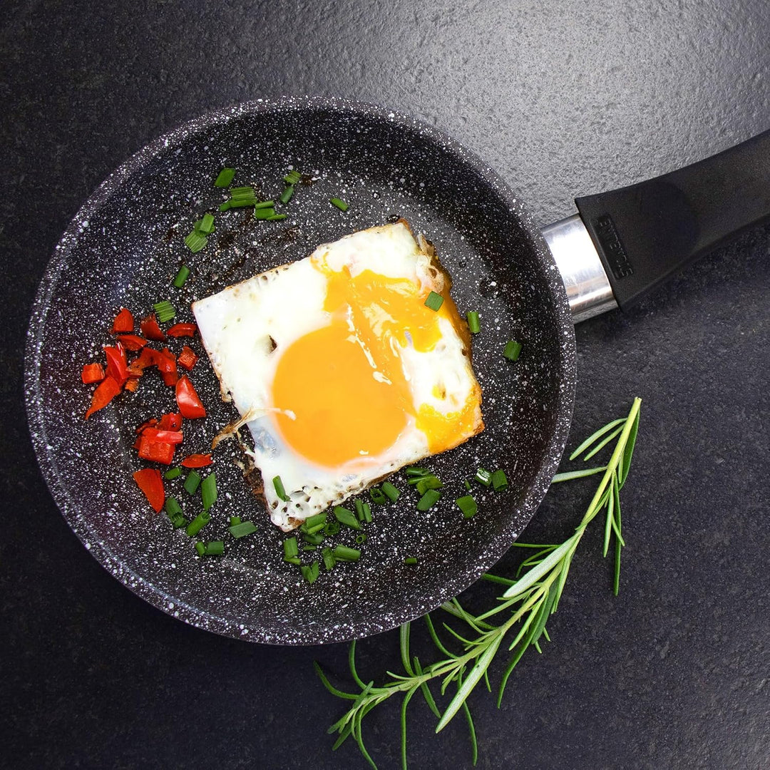 STONELINE® Bratpfanne 16 cm, auch für öl-und fettfreies Braten, kratzfeste Antihaftbeschichtung mit