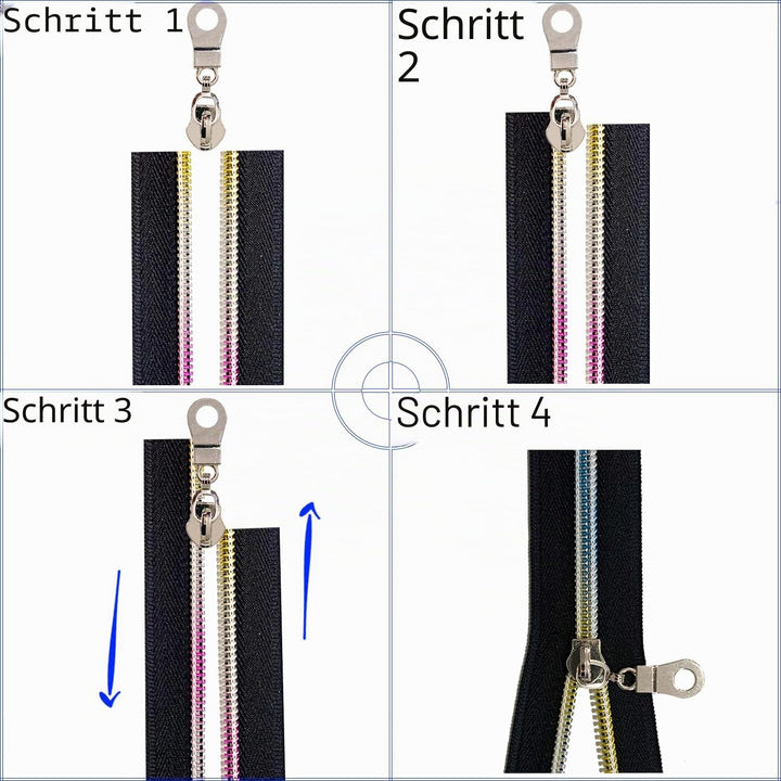 Sawoake 9m Bulk Zipper, (#5) Reissverschlüsse zum Nähen, Beige Nylon Coil Zipper mit Silver zähnen,