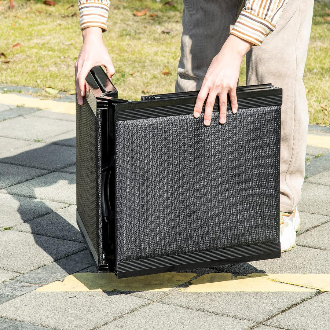 PawHut Haustierrampe Klappbare Hunderampe Autorampe, Hundeeinstiegshilfe aus Alu, rutschfeste Koffer