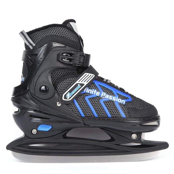 XIUWOUG Verstellbar Eishockey Schlittschuhe für Herren Damen Erwachsene Kinder, Edelstahl Ice Skates