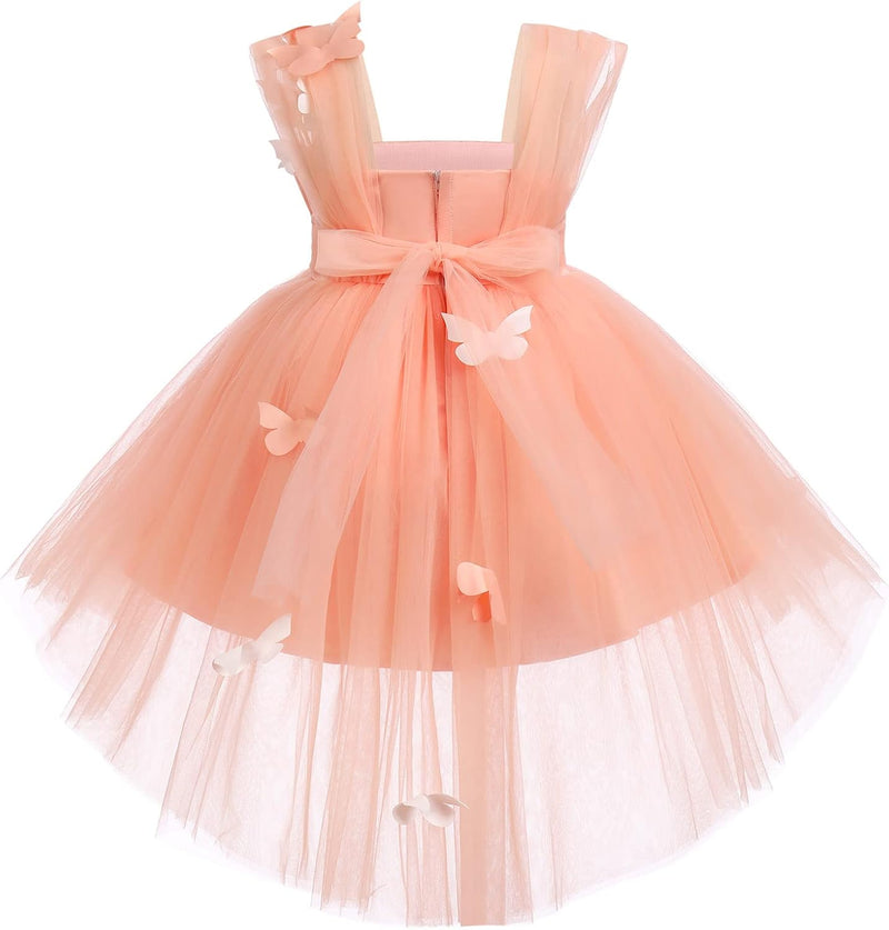 FYMNSI Baby Mädchen Prinzessin Kleid Blumenmädchenkleid Taufkleid Kleinkinder Schmetterling Festlich