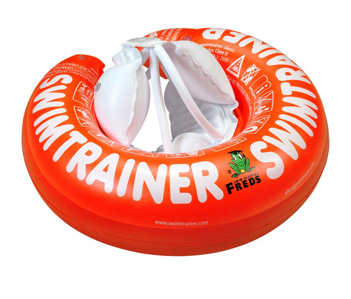 FREDS SWIM ACADEMY SWIMTRAINER Classic Rot - Schwimmtrainer für Kinder von 3 Monaten bis 4 Jahren, a