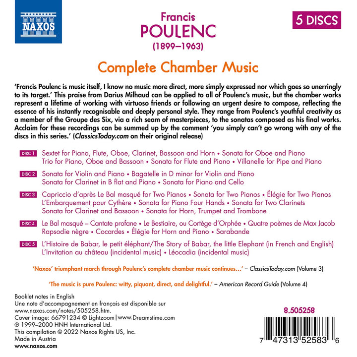 Complete Chamber Music, Audio-CD