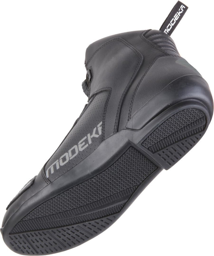 Modeka Motorradschuhe YKO sportliche Motorradstiefel schwarz mit Drehverschluss, 44 EU 44 EU Schwarz
