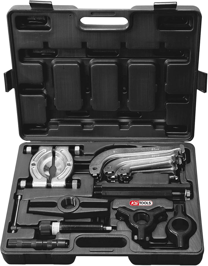 KS Tools 700.1200 Hydraulischer Abziehersatz 2-armig und 3-armig, 22-tlg