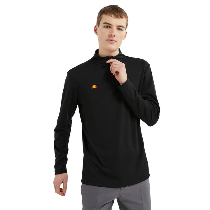 Ellesse Herren Rolbi Anti-Odour-Feuchtigkeitsdocht 1/2 Zip-Golf-Pullover L Schwarz, L Schwarz