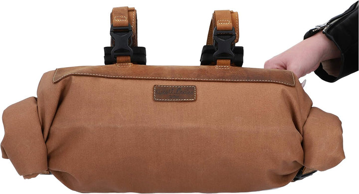 Gusti Lenkertasche Leder - Pedro D. Damen und Herren Fahrradtasche mit Befestigung Kuriertasche Lenk