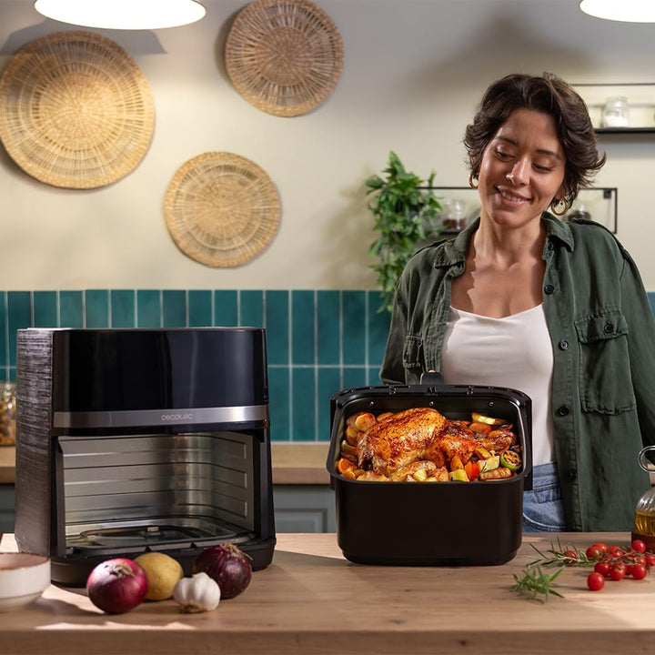 Cecotec Cecofry&amp;Grill Duoheat 8000 Luftfritteuse mit Doppelgrill, Air Fryer, 8 l, 2.200 W, perfekte