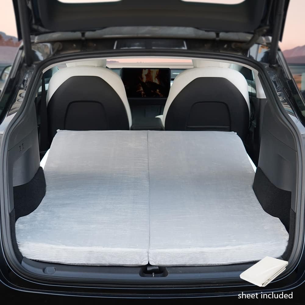 TESCAMP Campingmatratze für Tesla Model Y CertiPUR Memory Foam Matratze, Aufbewahrungstasche und Bet