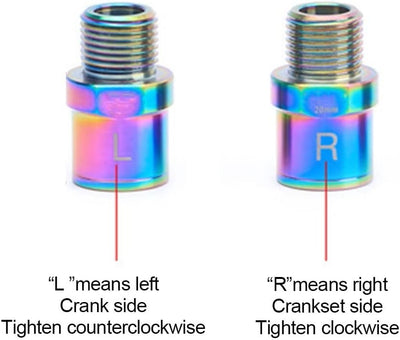 Fahrrad Pedal Extender,1 Paar Titanlegierung Pedaladapter Spacer,Rostfrei Pedal Spacer Adapter für 9