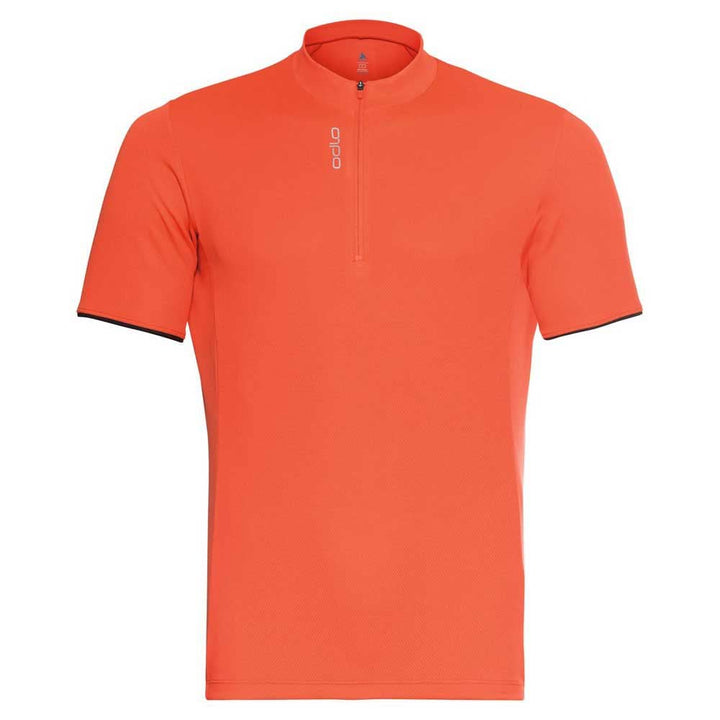 Odlo Herren Essential 1/2 Zip Trikot Radtrikot Fahrradtrikot M Exuberant Orange, M Exuberant Orange
