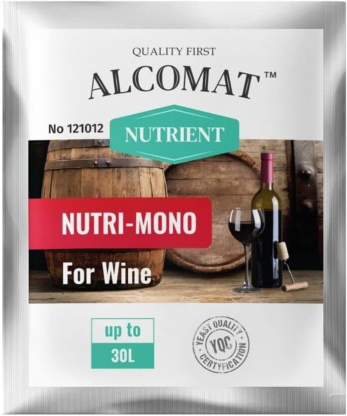 Weinset ALCOMAT-Box-L Weinhefe | Gärbehälter 15/17L | Gärröhrchen | Dichtgummi | Weinmessgerät | Wei