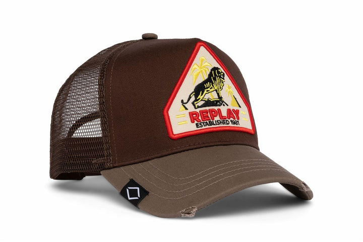 Replay Herren Cap Basecap, Braun (Pale Grey Brown + Brown Cocoa 1591), Onesize