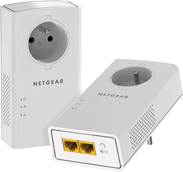 Netgear PLP2000 Powerline (nur für Frankreich, französischer Stecker, mit integrierter Steckdose) CP