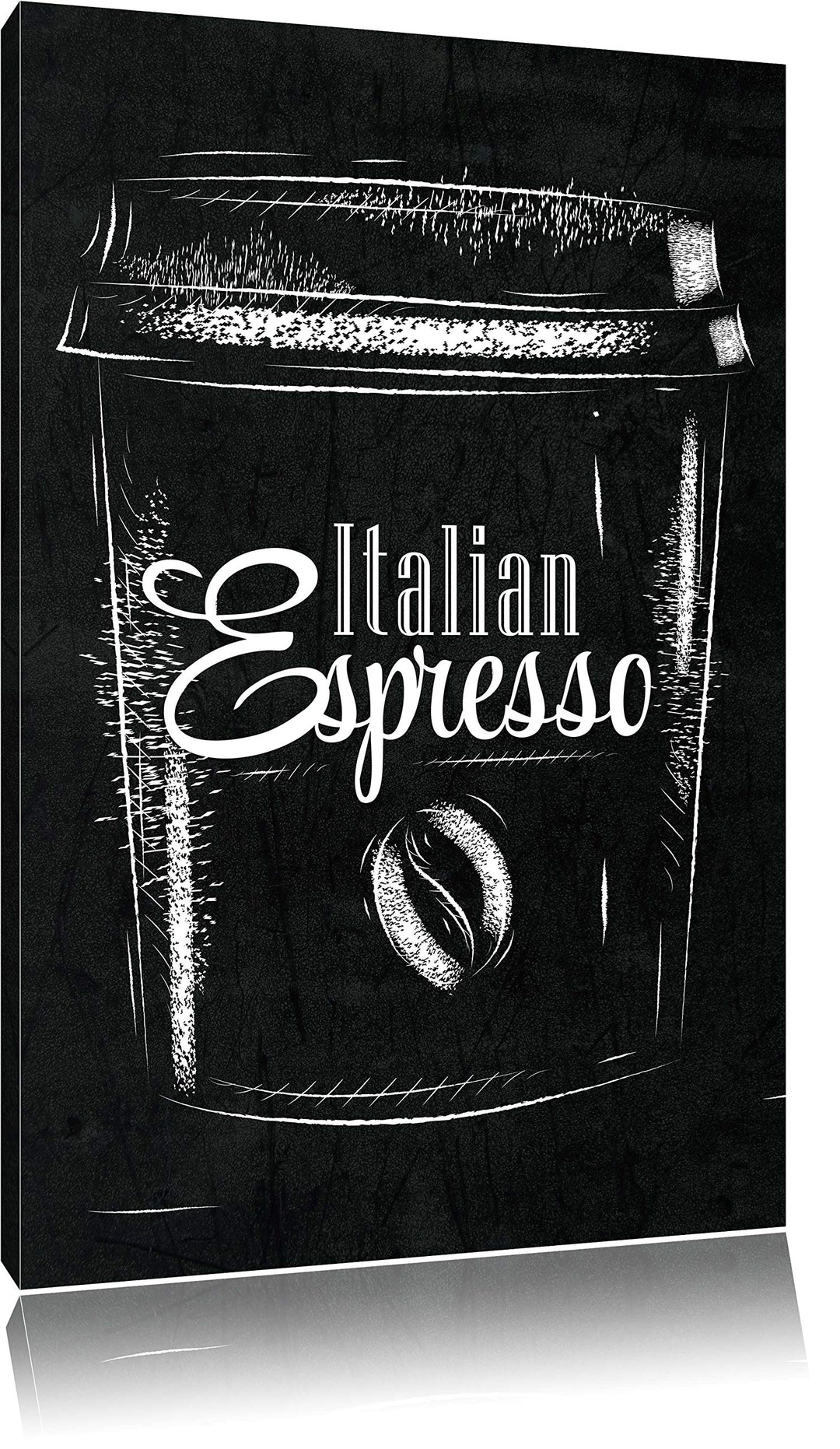 Pixxprint Italian Espresso als Leinwandbild/Grösse: 100x70 / Wandbild/Kunstdruck/fertig bespannt 70x