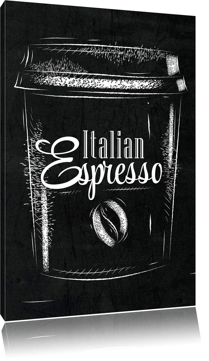 Pixxprint Italian Espresso als Leinwandbild/Grösse: 100x70 / Wandbild/Kunstdruck/fertig bespannt 70x