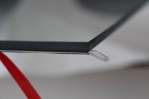 Quadrat 90x90cm Glas schwarz - Funkenschutzplatte Kaminbodenplatte Glasplatte f. Kaminofen (mit Sili