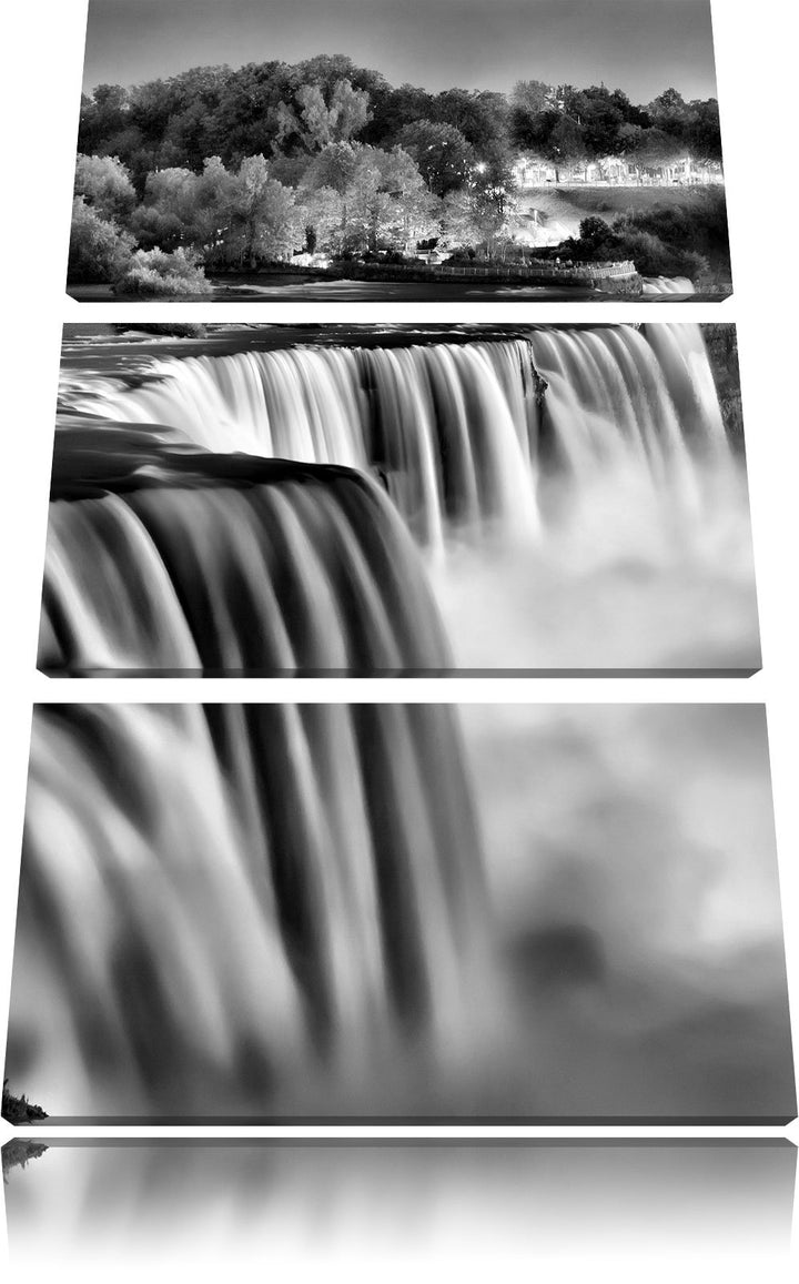 Pixxprint Beeindruckende Niagara Fälle als Leinwandbild | Grösse: 3 Teilig (120x80) | Wandbild| Kuns
