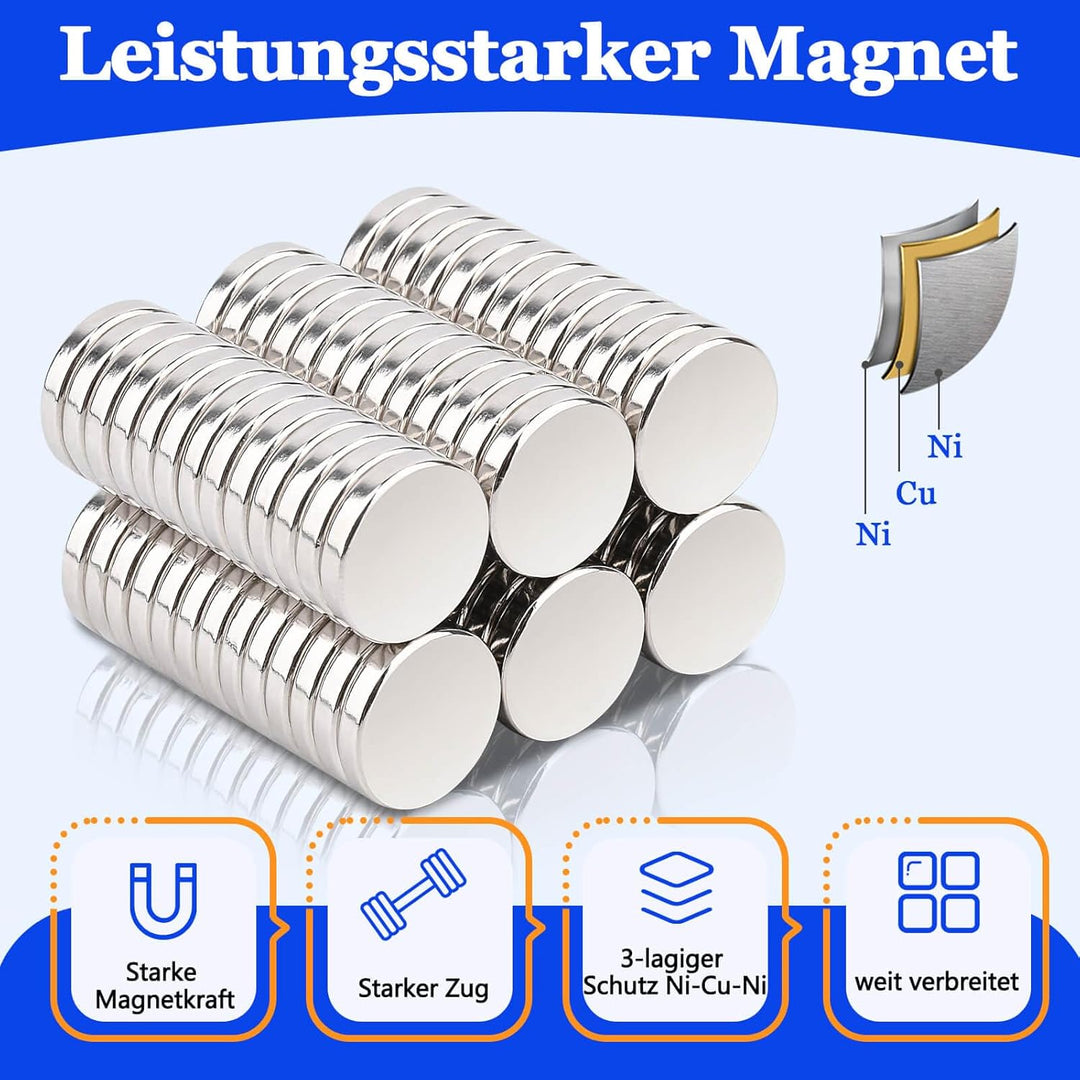 120 Stück Magnete Stark, Neodym Magnete Extra Stark, 3mm x 2mm Stark Magnete Mini, Klein Magnete Set