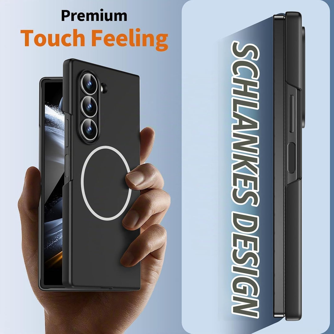 für Samsung Galaxy Z Fold 7 Hülle [Kompatibel mit MagSafe] mit Displayschutzfolie, Hart PC Ultra Dün