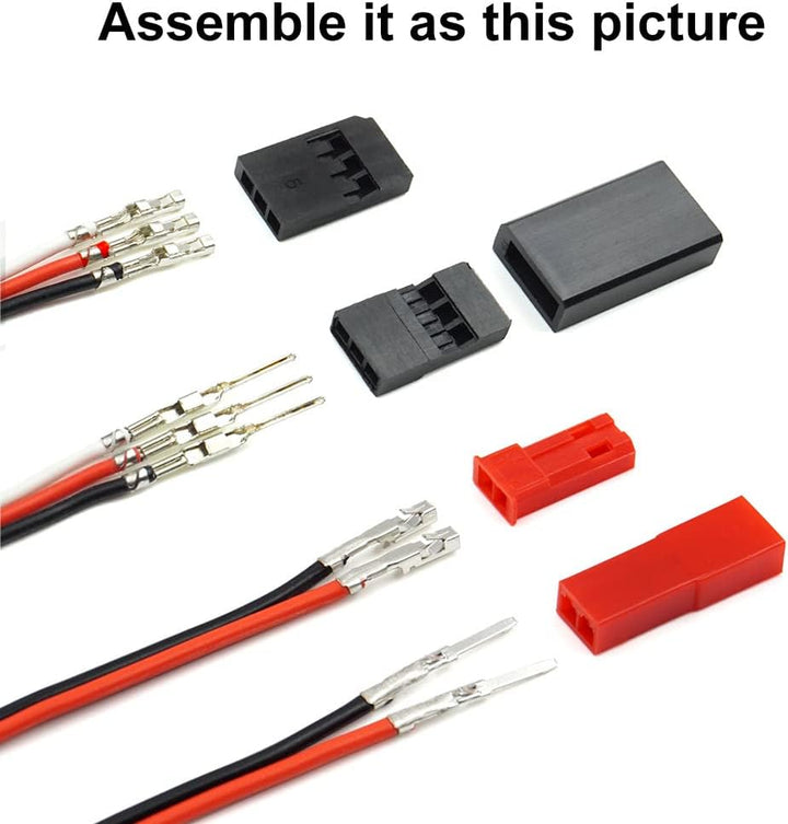 55 Sets Servo-Stecker, männlich, weiblich, Crimp-Pin-Kabel-Set mit Crimp-Werkzeug, kompatibel mit JR