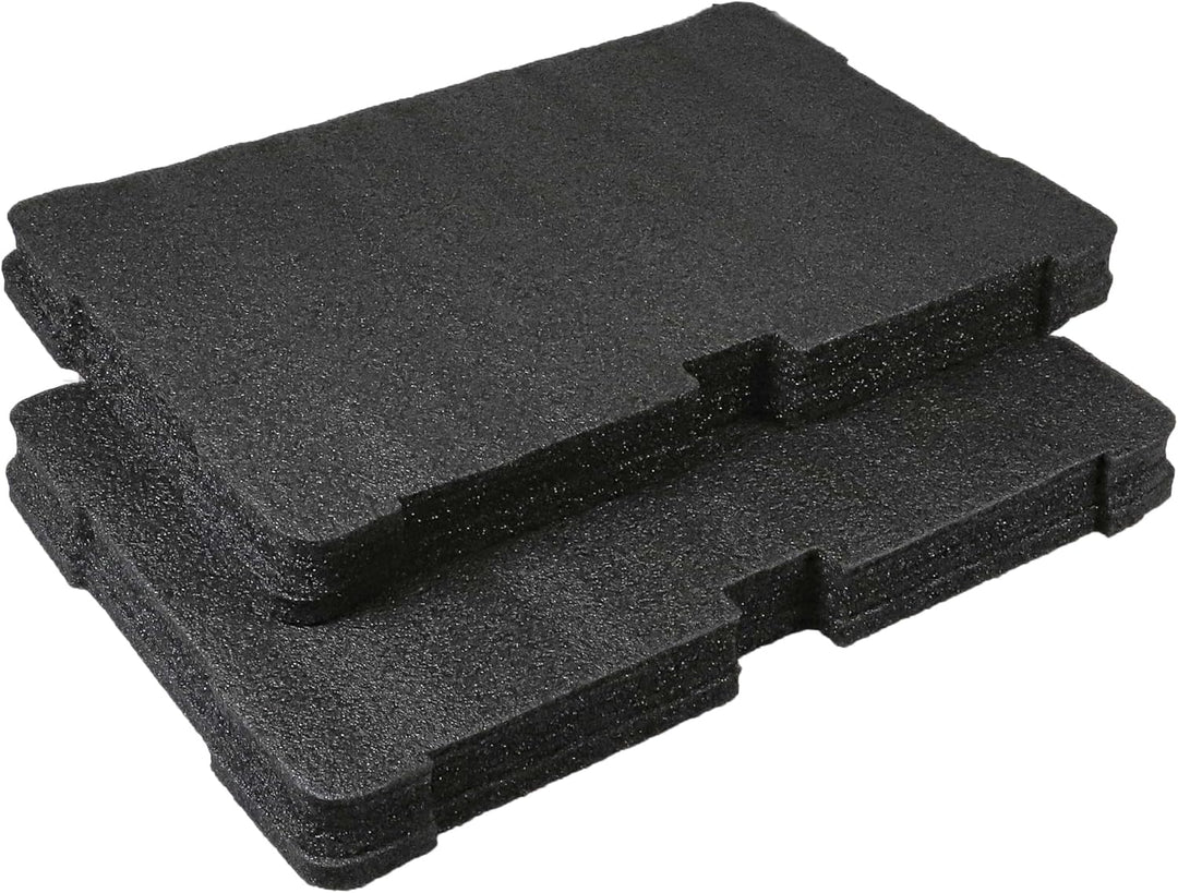 vhbw 2x Schaumstoffeinlage Ersatz für Milwaukee 4932471428 für Werkzeugkoffer - Schaumstoff Schwarz
