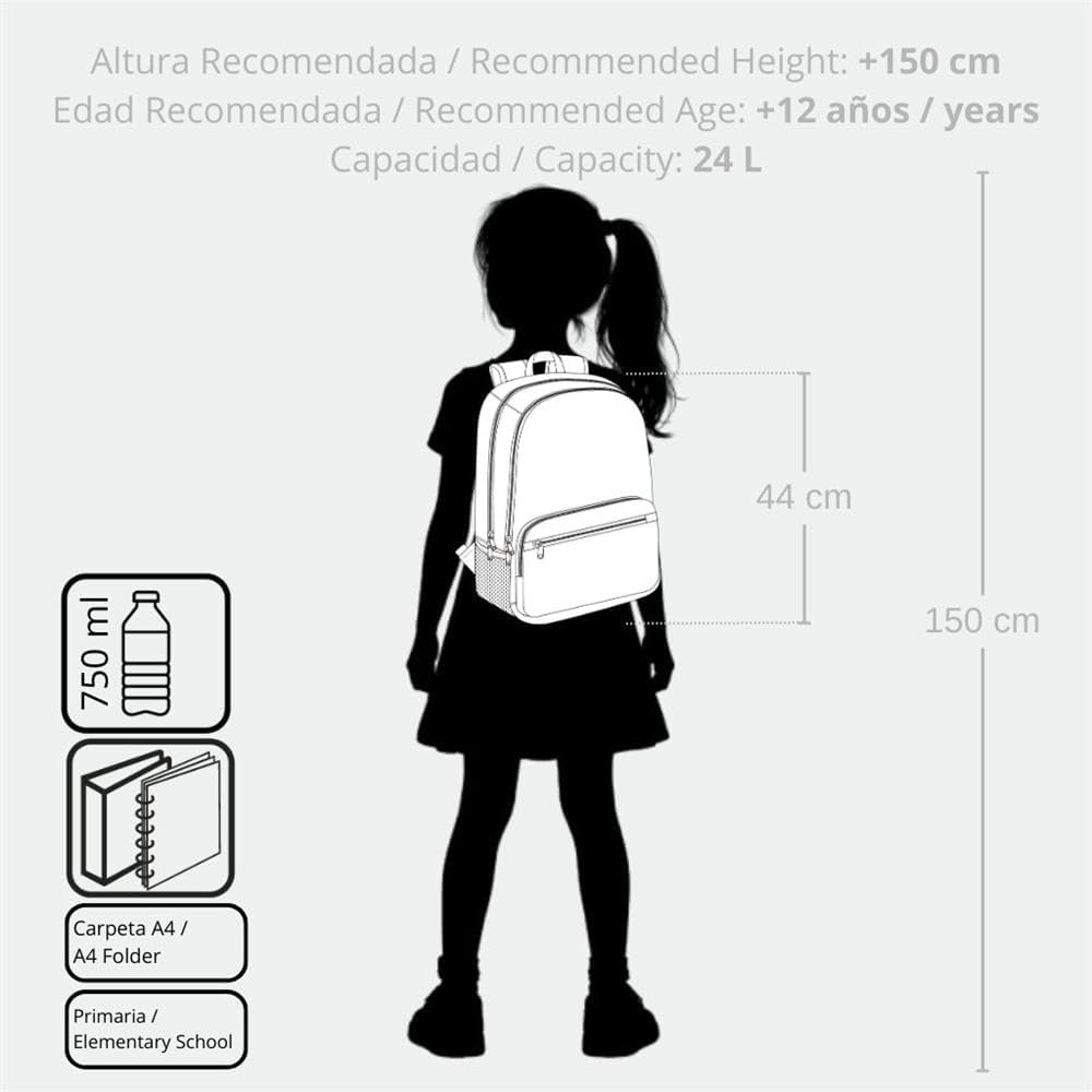 Enso Dreams Come True Schulrucksack mit zwei Fächern, mehrfarbig, 32 x 44 x 17 cm, Polyester doppelt