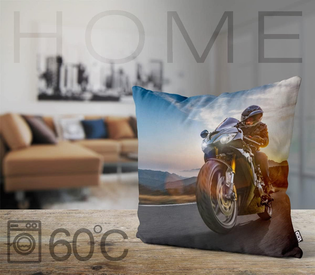VOID Motorrad Tour Kissenbezug Kissenhülle Sofakissen Kissen Deko Outdoor-Kissen Dekokissen, Kissen