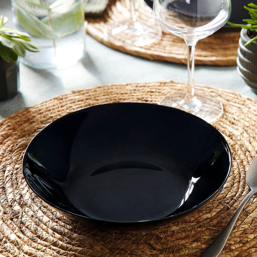 Luminarc Arcopal Zelie Black Glasgeschirr-Set, 12-teilig, 4-Sitzer, schwarz