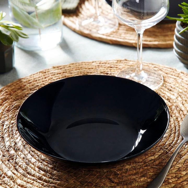 Luminarc Arcopal Zelie Black Glasgeschirr-Set, 12-teilig, 4-Sitzer, schwarz