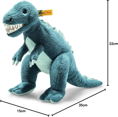 Steiff 067129 Thaisen T-Rex Dino - 35 cm - Kuscheltier - Tuerkis