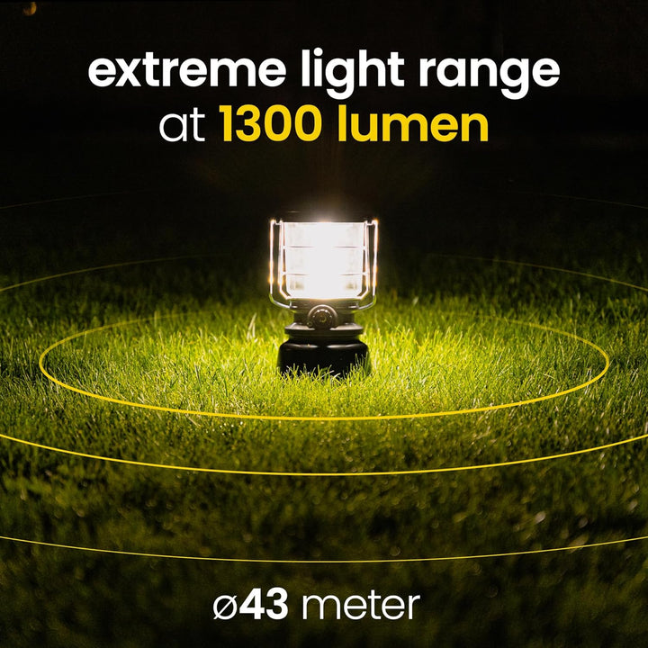 Favour LED Laterne Outdoor Lampe hell 1300 Lumen | Camping Lampe, IP64 wasserdicht, stossfest | Camp