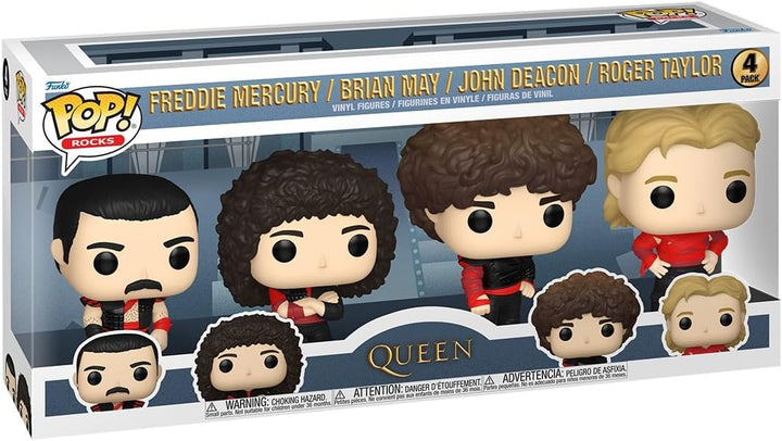 Funko Pop! Rocks: Queen - Freddie Mercury - Radio Gaga 4PK - Vinyl-Sammelfigur - Geschenkidee - Offi