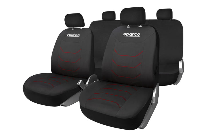 Sparco Corsa Abdeckungssatz Schwarz/Rot