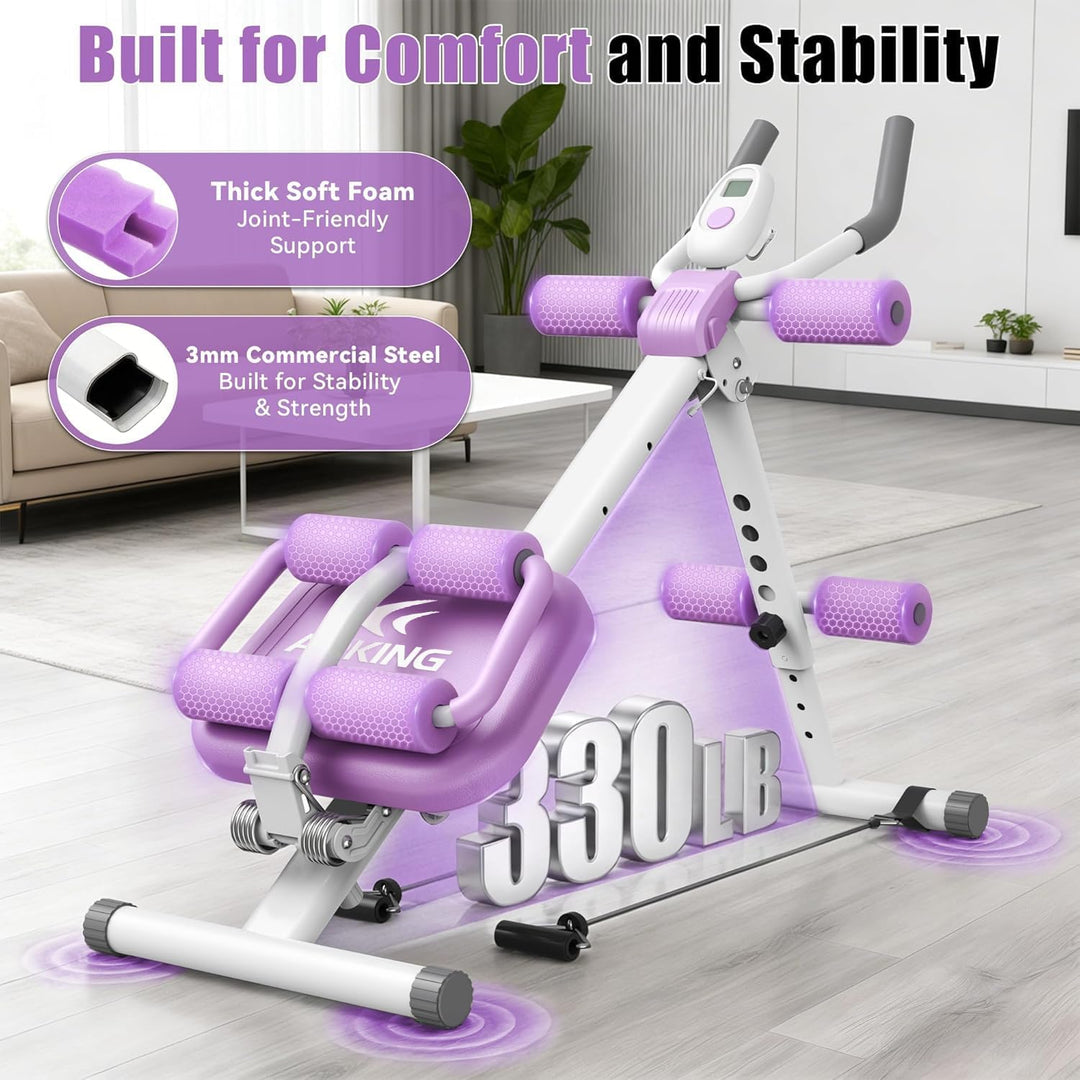 Bauchtrainer Bauchmuskeltrainer für Zuhause, Multifunktionale Verstellbarer Trainingsgerät für Ganzk