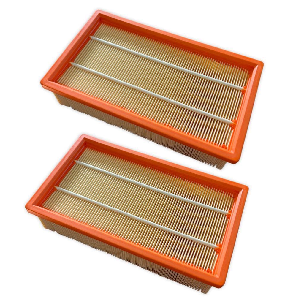 2 x Flachfaltenfilter Filter für original Kärcher NT 25/1 Ap, NT 35/1 Ap, NT 35/1, NT 45/1, NT 55/1,