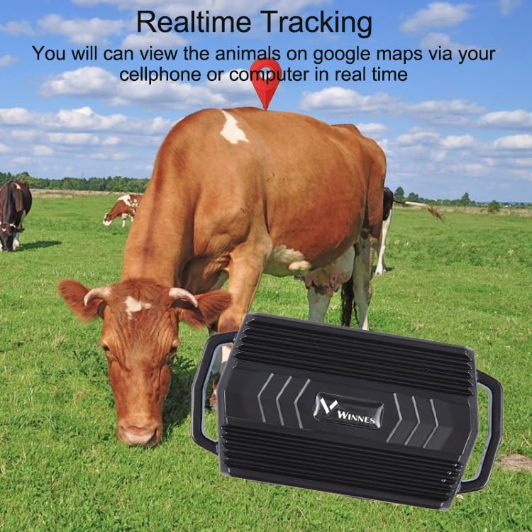 4G GPS Tracker Tier mit Halsband, 3000mAh Wasserdicht Rinder Schaf GPS-Tracker Weiden Anti Verloren