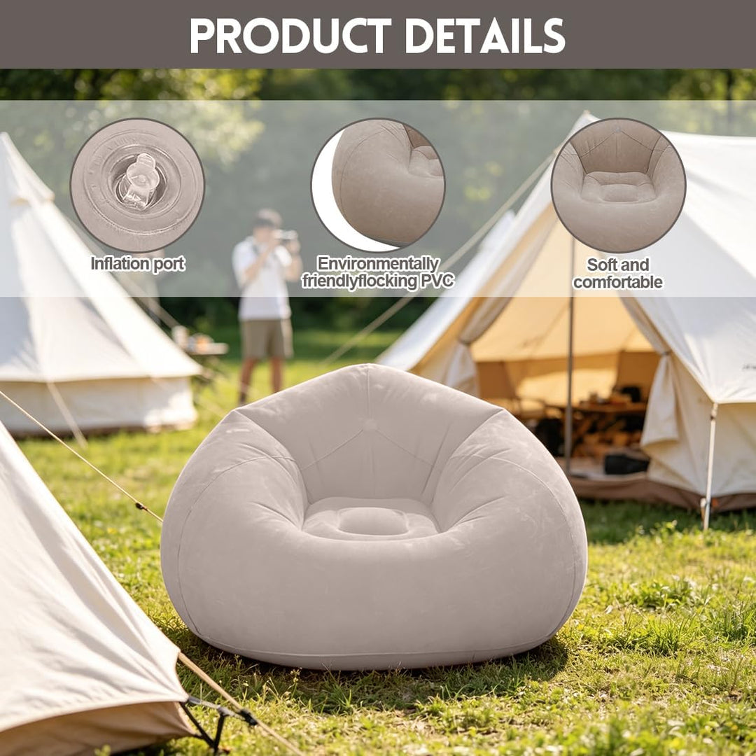 Generisch Air Sofa Lazy, No Bean Bag, Aufblasbarer Sessel, Aufblasbares Sofa, Waschbar, Wohnzimmer L