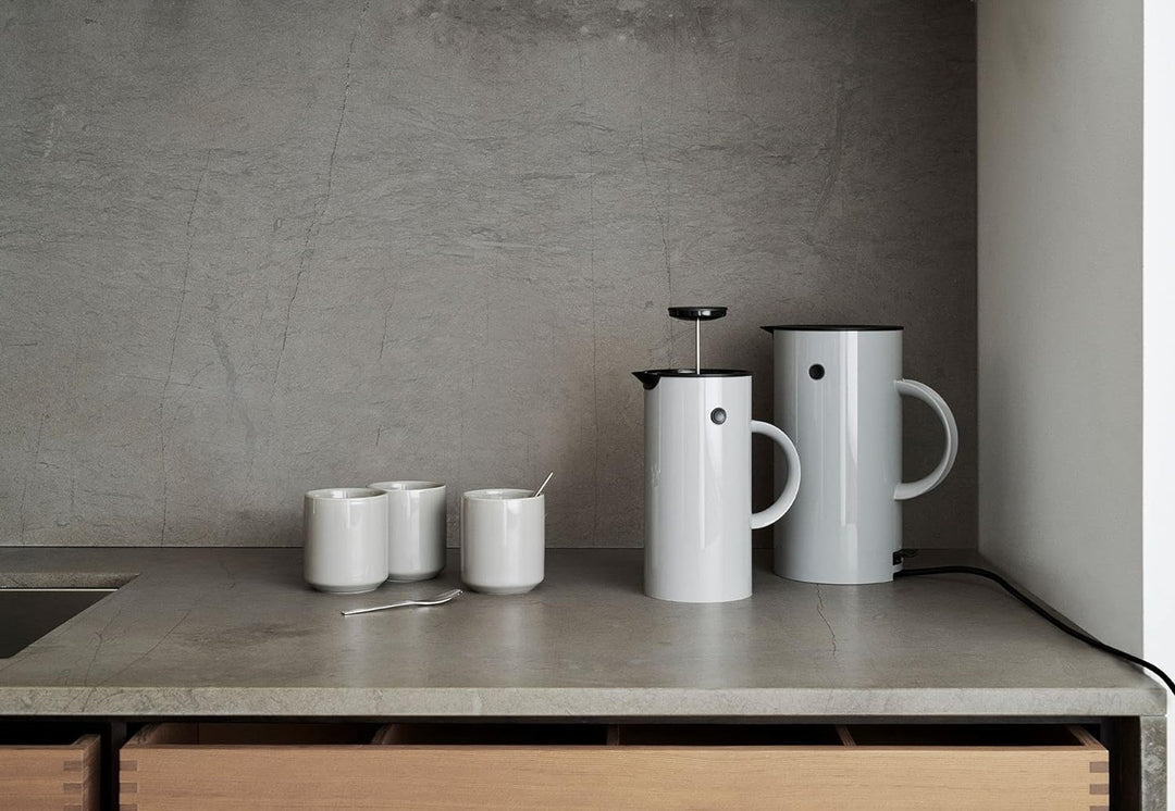Stelton Wasserkocher EM77 - Elektrischer Kocher, Wasserkessel, Teekanne - Schnell kochend, niedriger