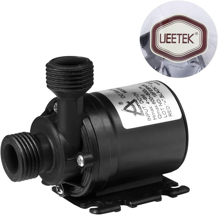 UEETEK DC 12V 800L / H 5M Brushless Tauchwasserpumpe für Brunnenpool Solarumlaufsystem Wasserzirkula