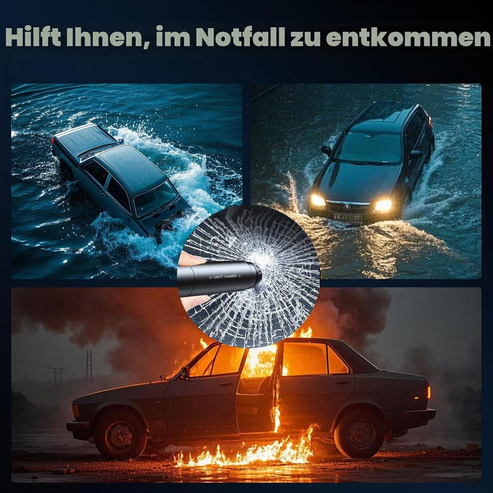 Notfallhammer Auto mit Gurtschneider, 2 Stück 2 in 1 Gurtschneider Notfallhammer, Protector Sicherhe